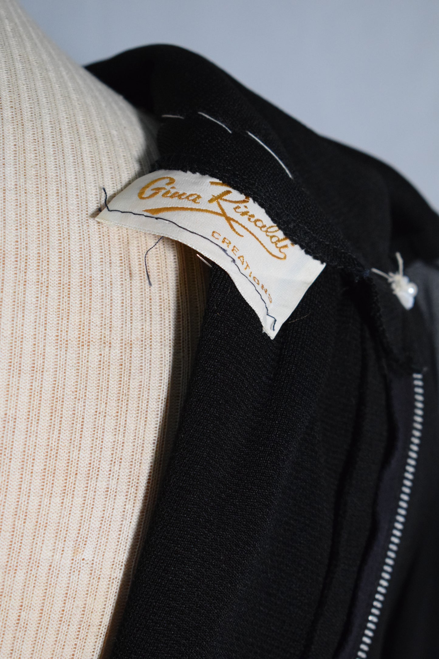 1960s Pearl accent dress- Gina Rinaldi