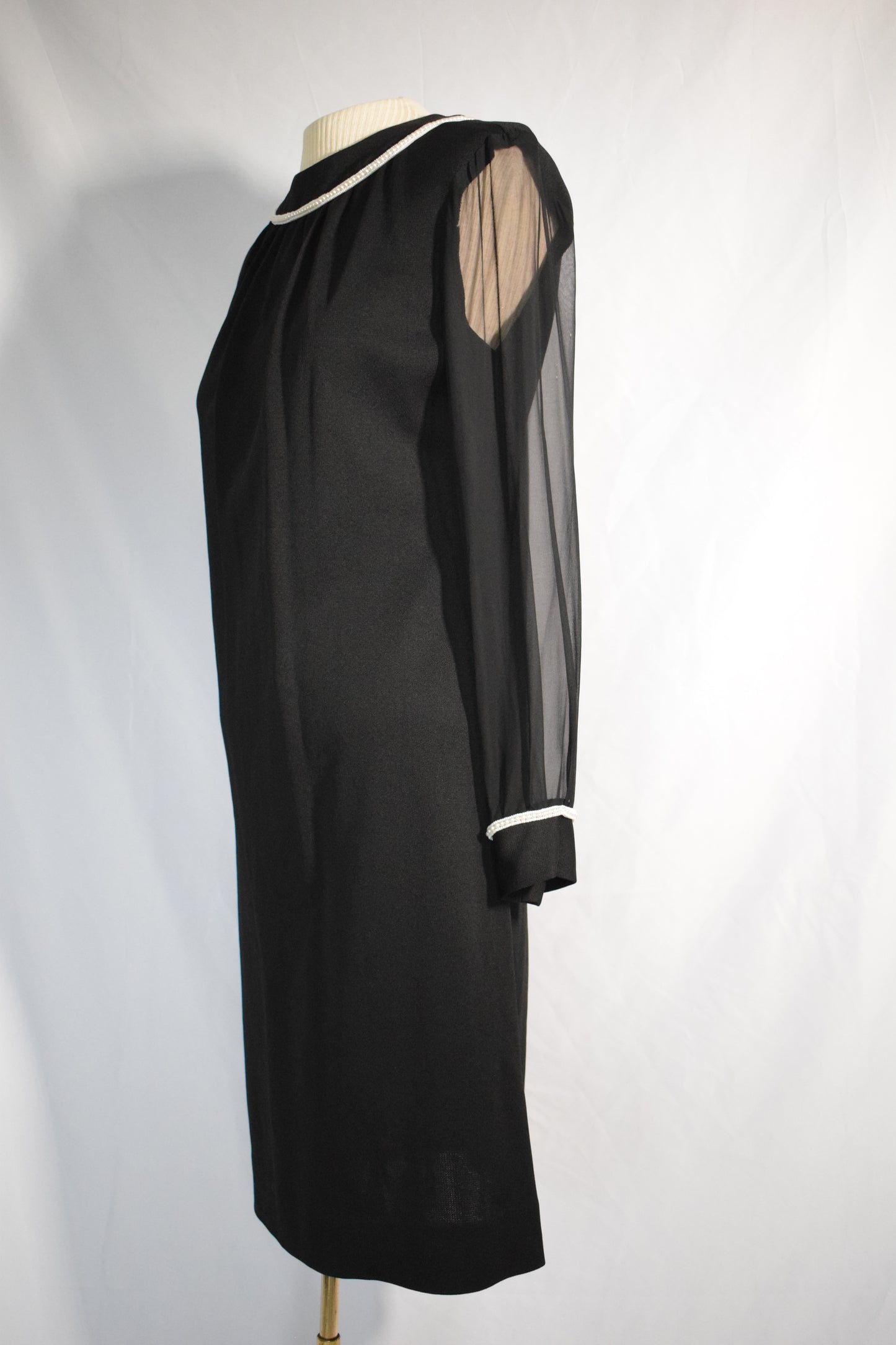 1960s Pearl accent dress- Gina Rinaldi