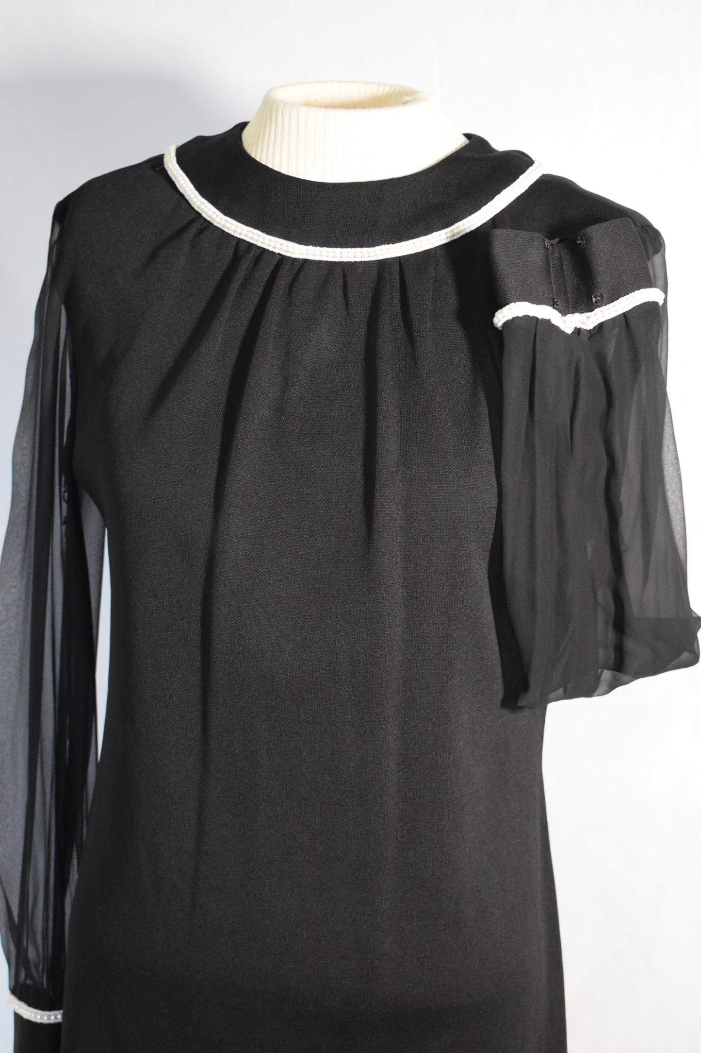 1960s Pearl accent dress- Gina Rinaldi