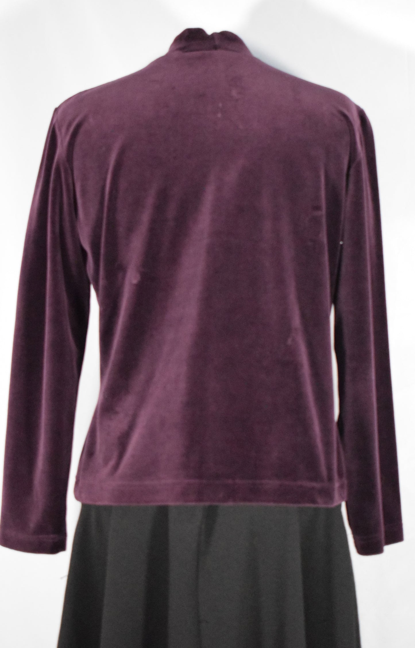 1980s Velvet Mock-Turtleneck- Liz Claiborne