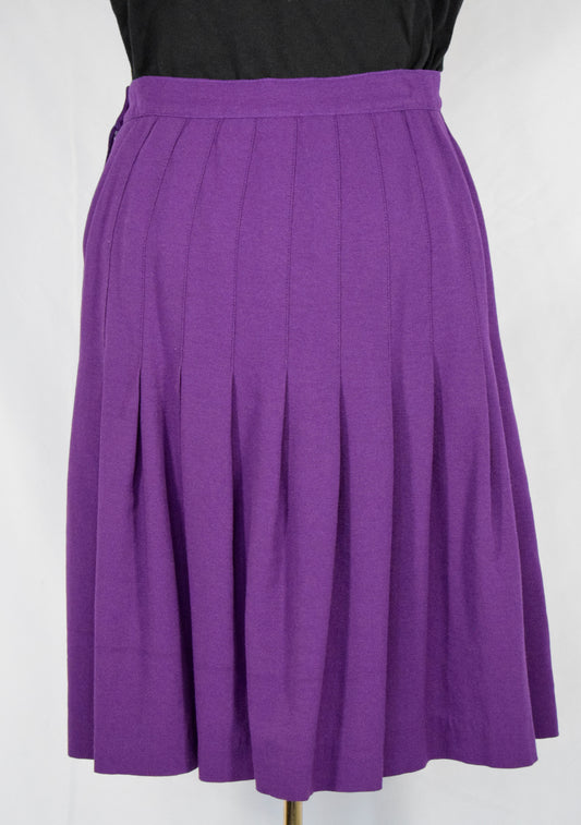 1980s Pleated Purple Skirt- Gaytown