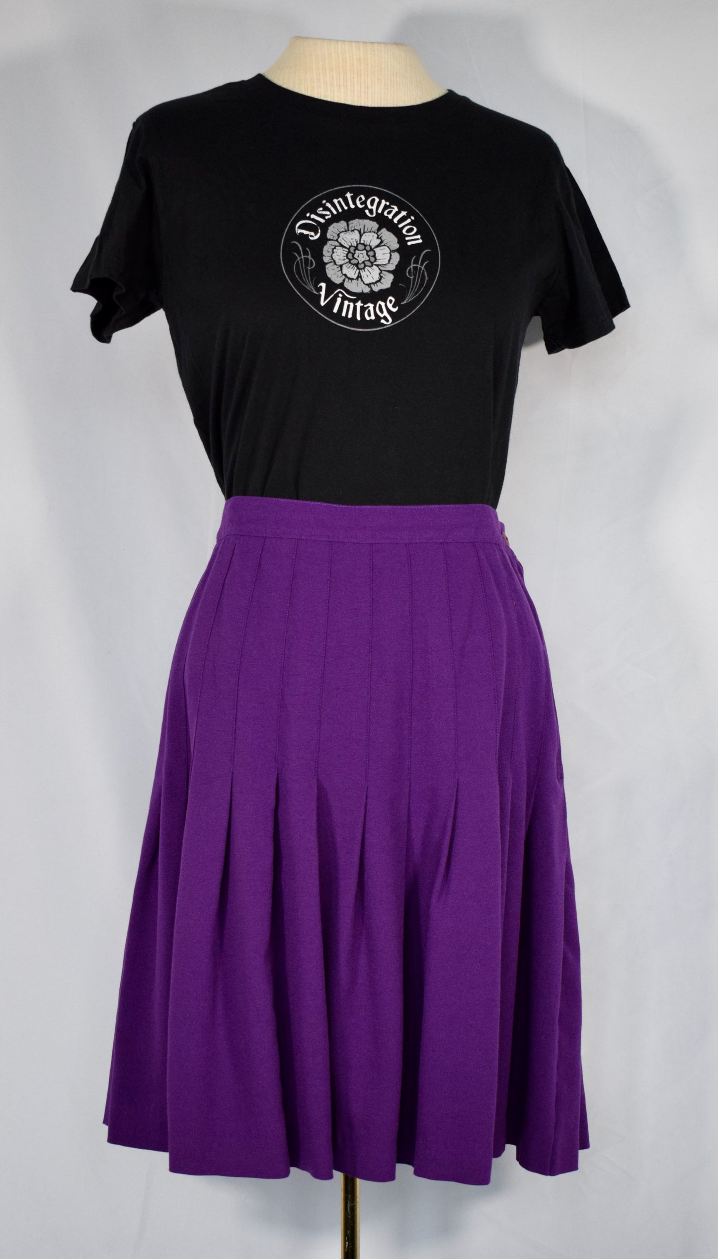 1980s Pleated Purple Skirt- Gaytown