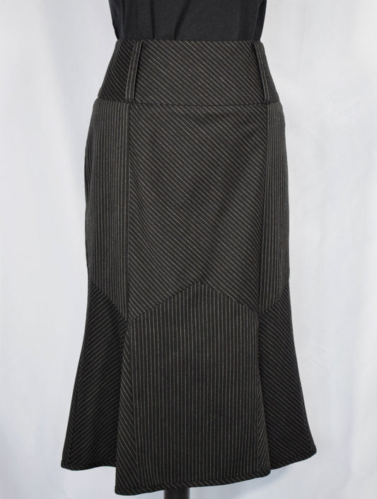 2000s Pinstripe Trumpet Skirt- Midtown