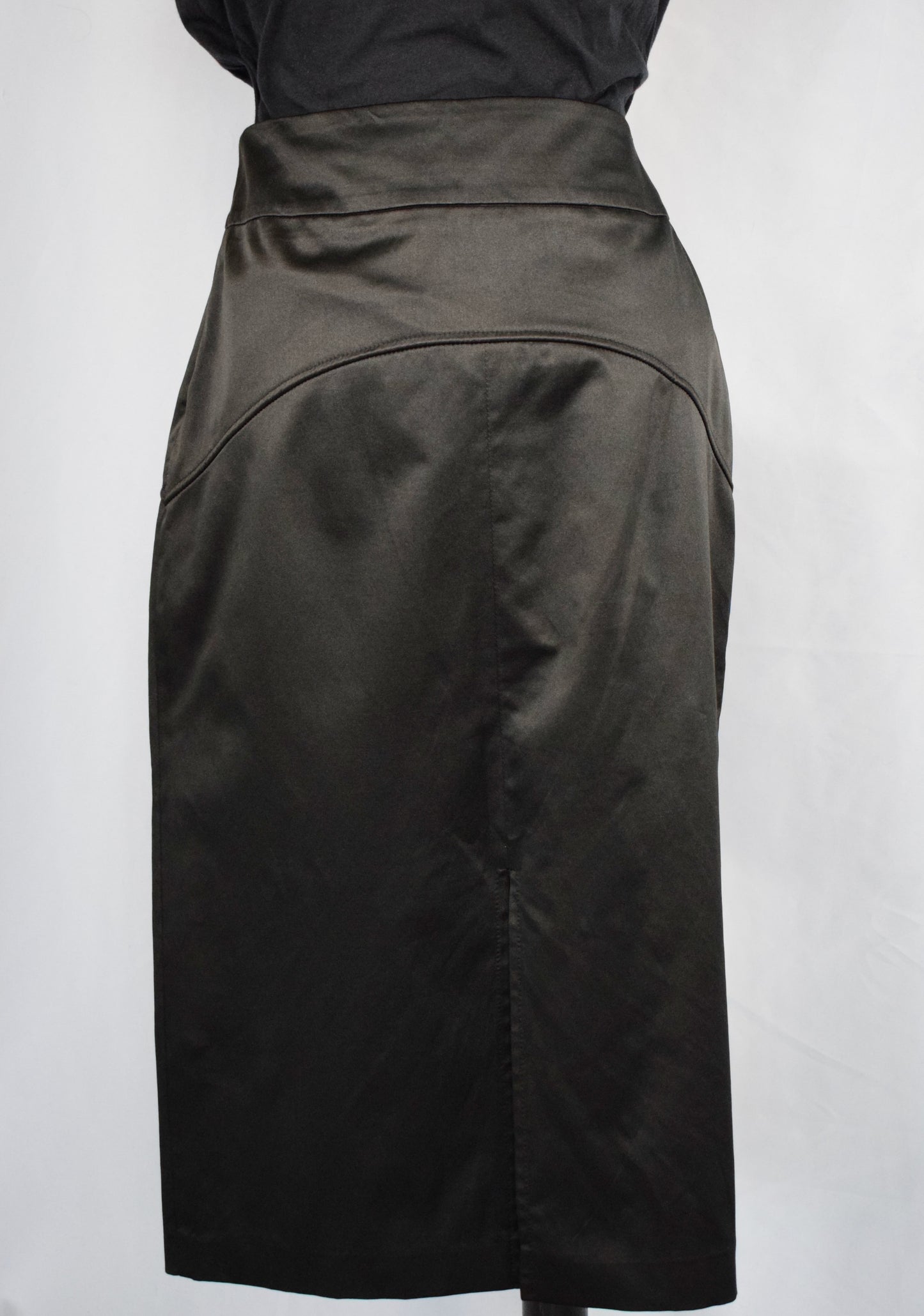 2000s Satin pencil skirt- Powerline