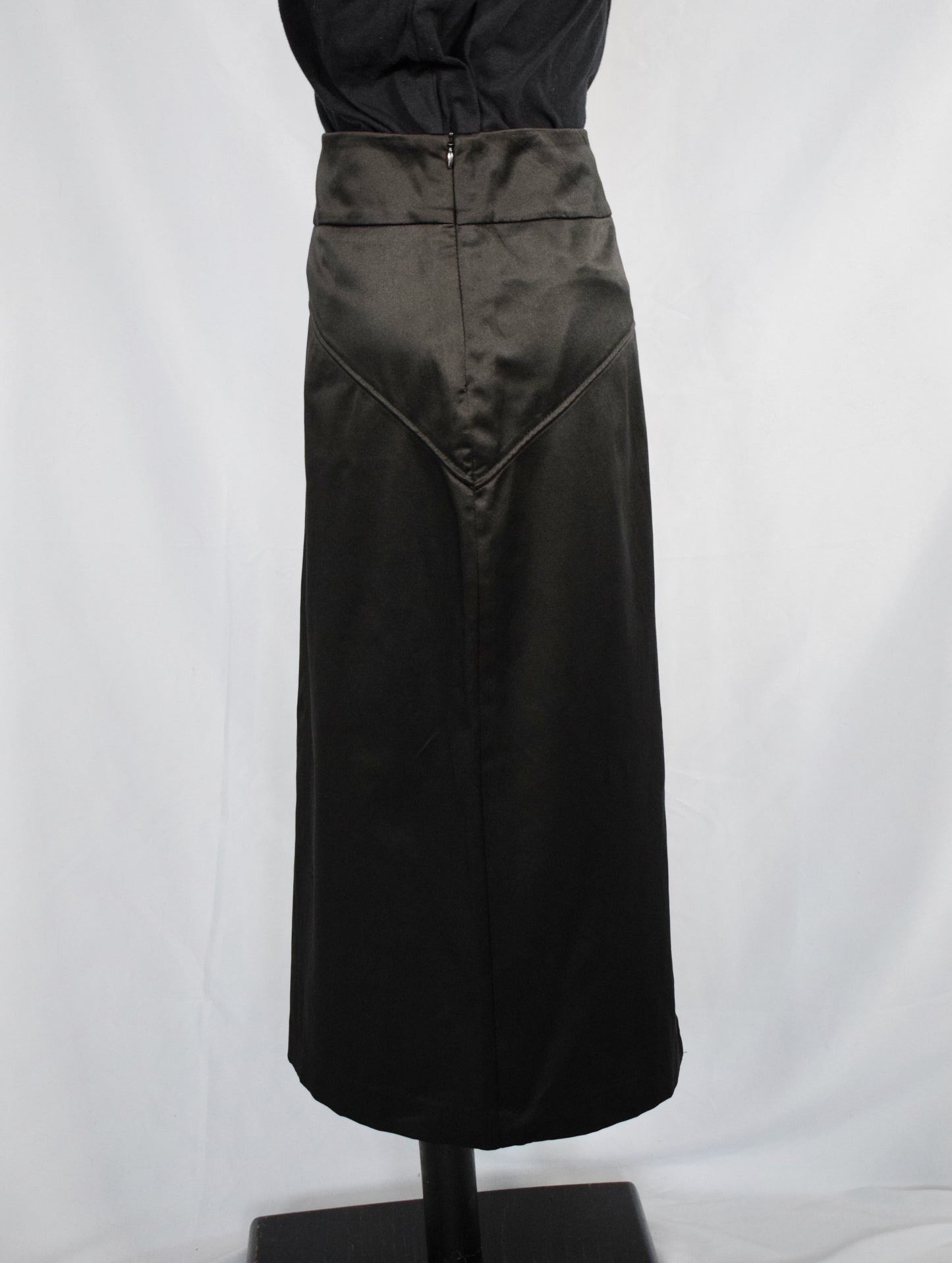 2000s Satin pencil skirt- Powerline