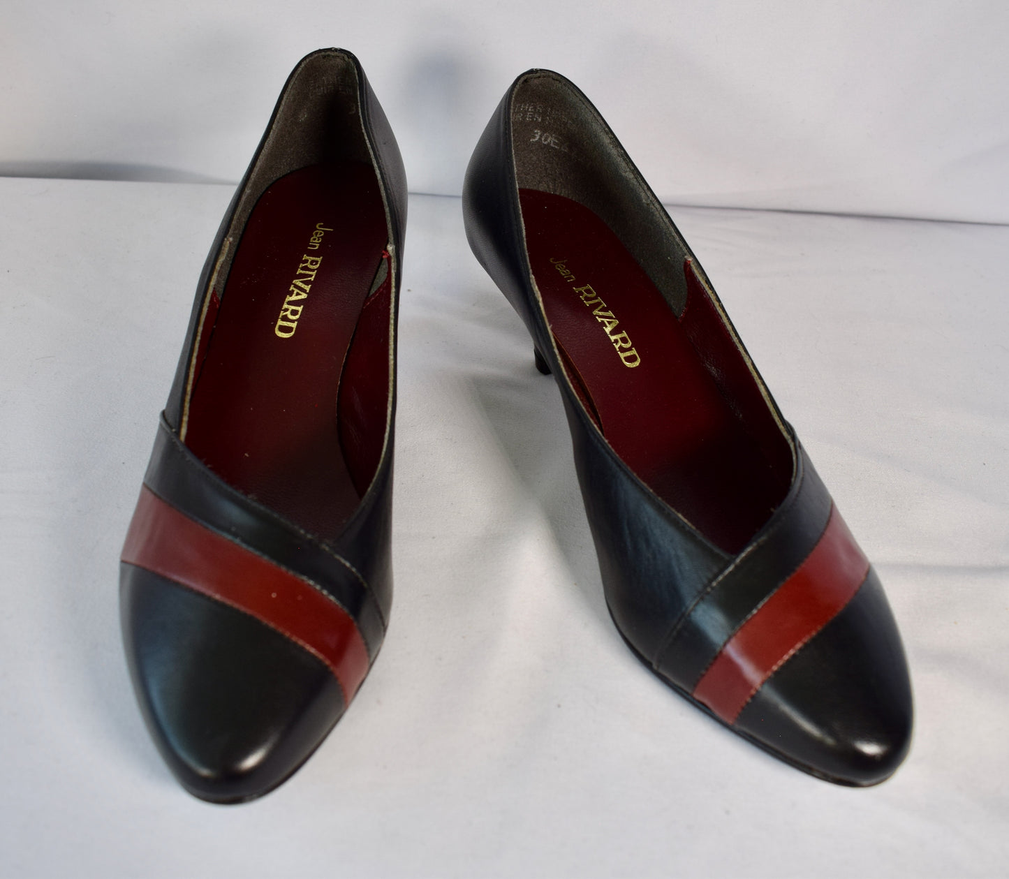 1980s Black and Burgundy shoes- Jean Rivard