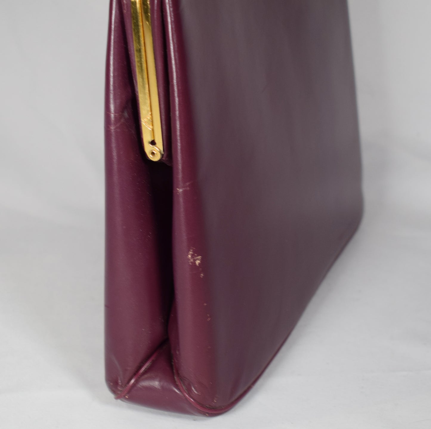1960s Burgundy Leather Purse