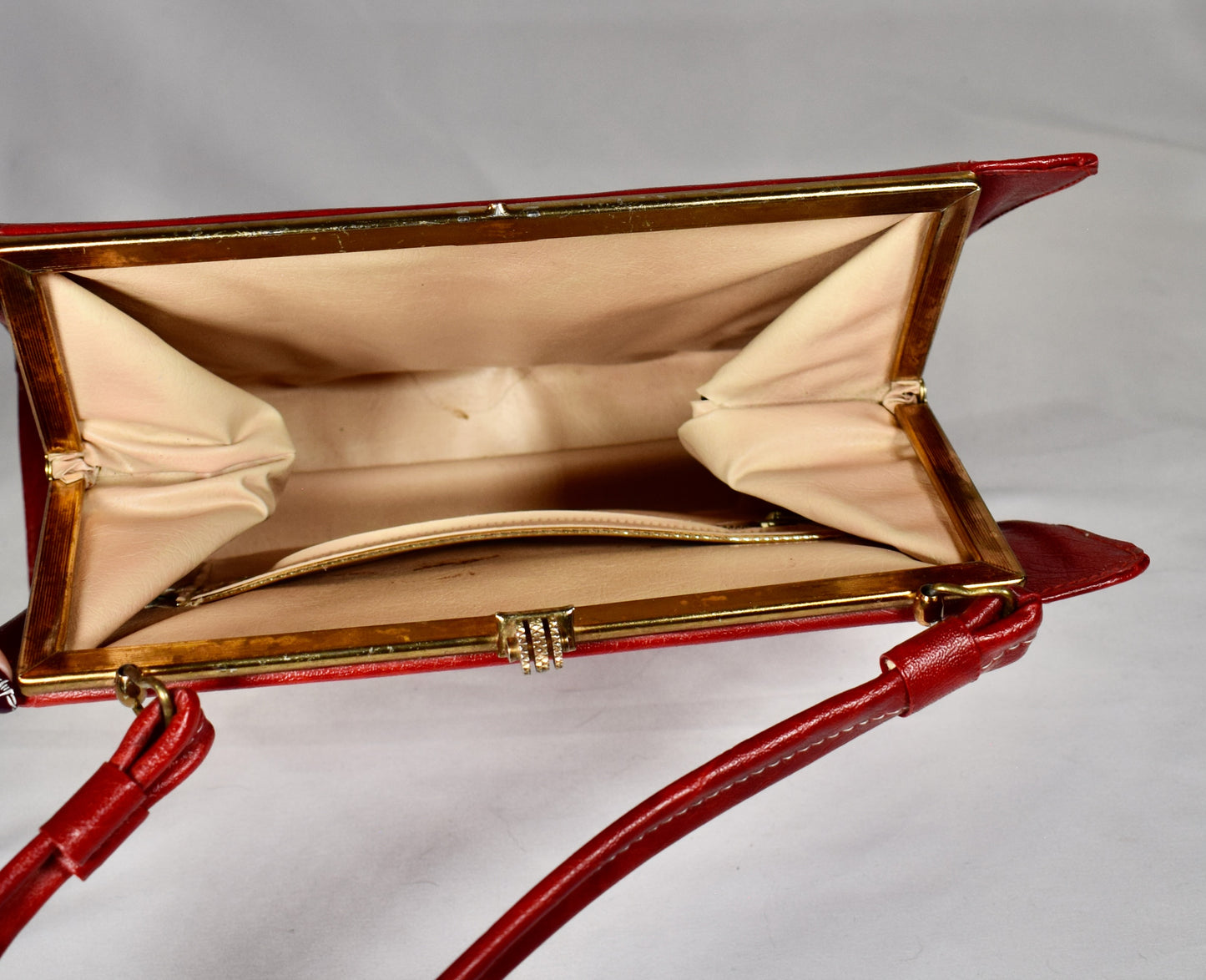 1960s Red Leather Purse