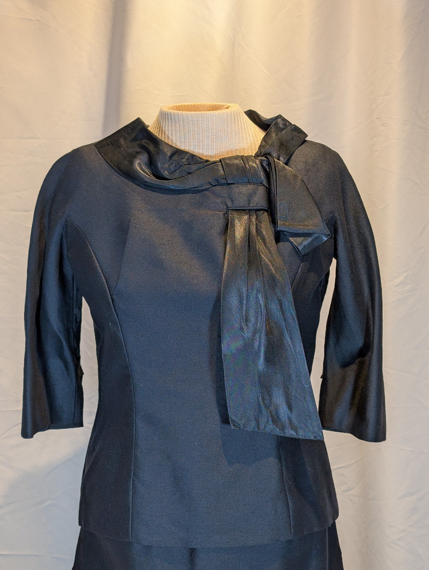 1960s Two-Piece Dress with Satin Bow